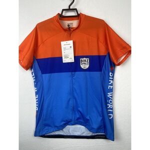 Bontrager Women's Cycling Shirt Size XL Fitted Blue Orange Bike World San Antoni